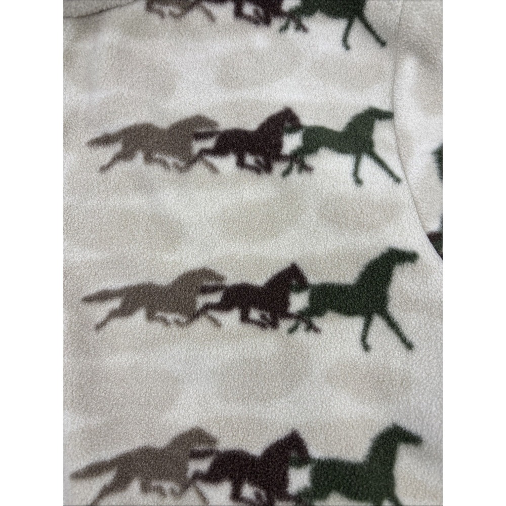 Vintage 90's Polar Tec Outdoor Fleece Galloping Horses XL - Picture 2 of 6